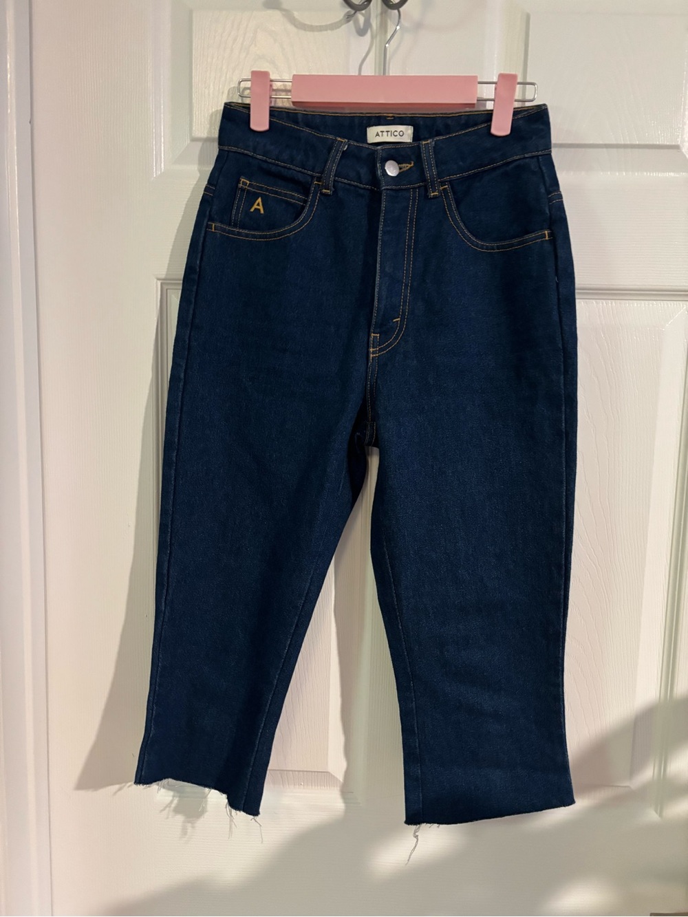 NWOT ATTICO Blanco high rise crop jeans size 40/ 4 US